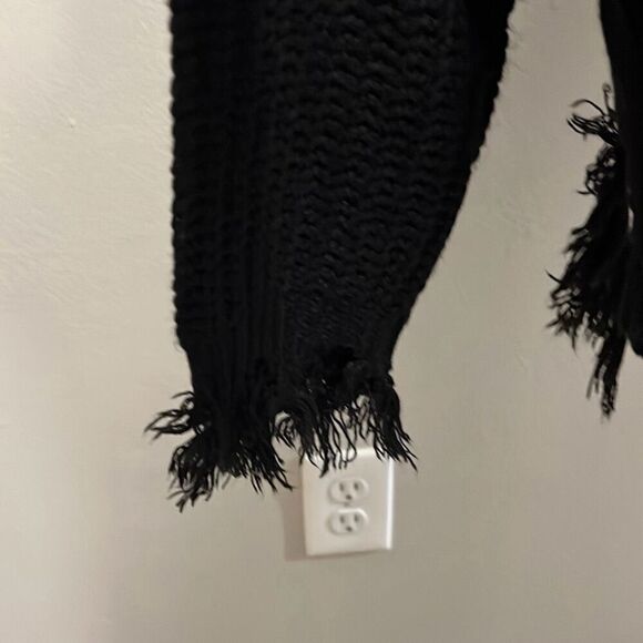 - NWT Fashion Nova black distressed sweater. XL - Picture 7 of 15